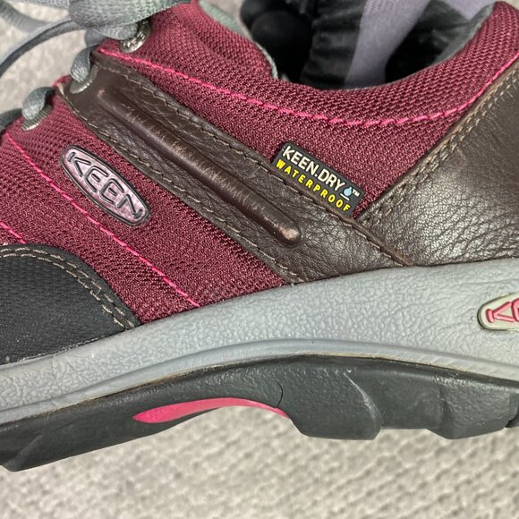 Keen Presidio Sport Mesh Waterproof Shoes Women's 9 Burgundy Hiking Outdoor - Picture 5 of 12